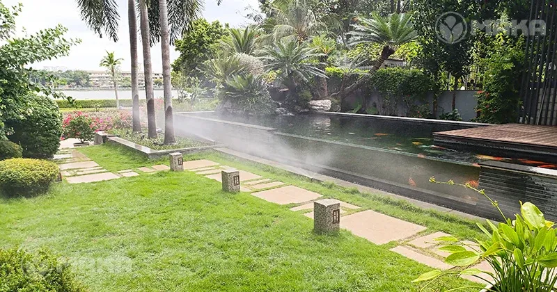 Hoàn thiện và bàn giao hệ thống tưới tự động biệt thự view sông tại Thảo Điền